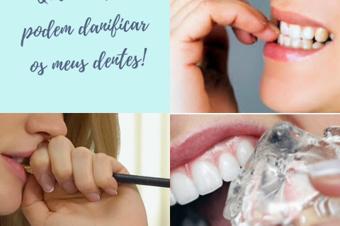 Hábitos que podem danificar os dentes